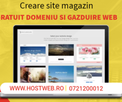 Creare magazin online cu domeniu și gazduire web Incluse Gratuit